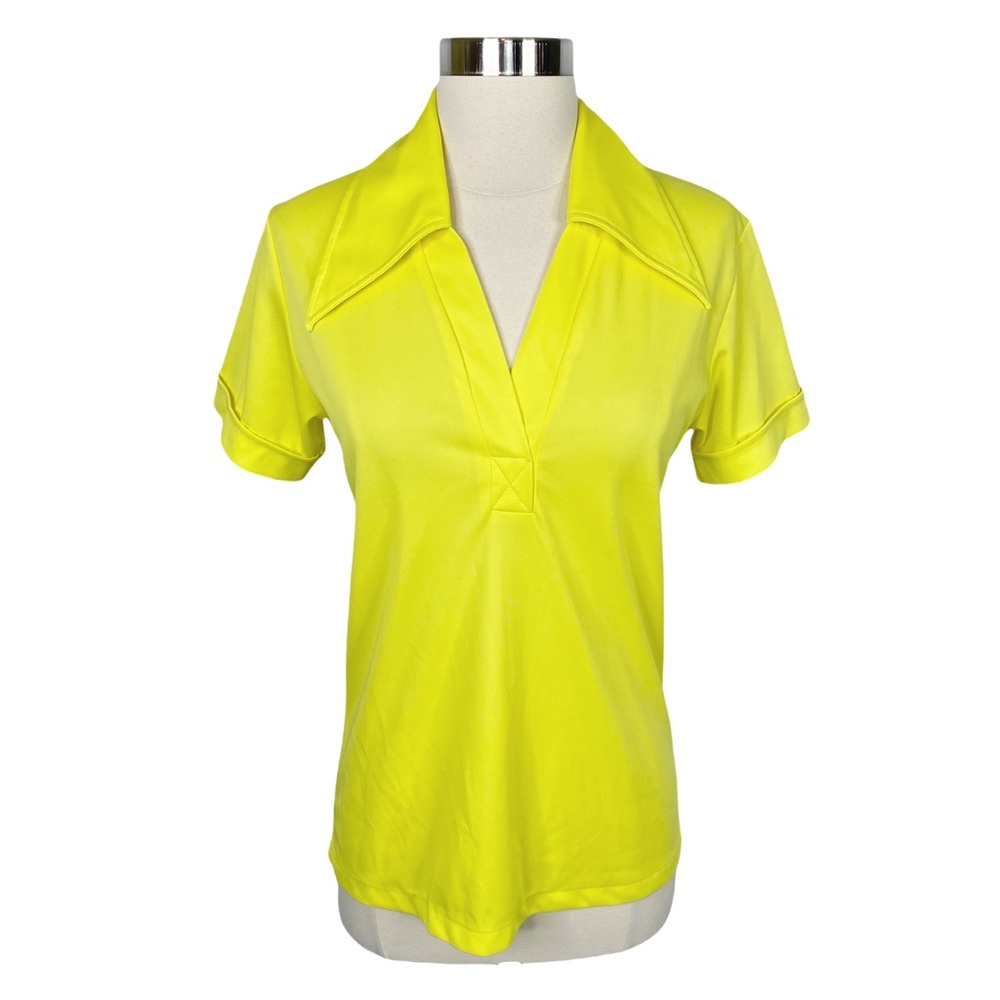 Vintage 1970’s Montgomery Ward Lemon Yellow Top - Size Medium